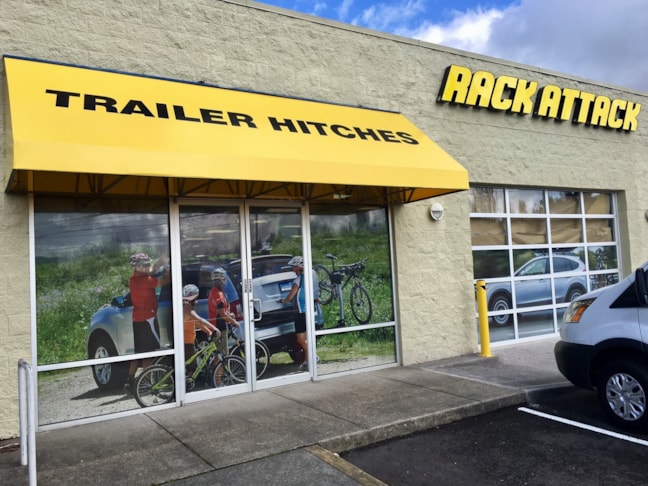 Rack Attack Bicycle Store Window Graphics Rack Attack Bicycle Store Window Graphics